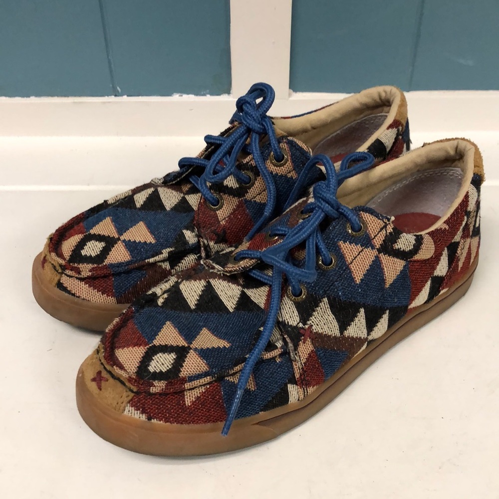 TWISTED X WOMEN'S MIDNIGHT SOUTHWESTERN LOPER SHOES - MOC TOE 3.5M